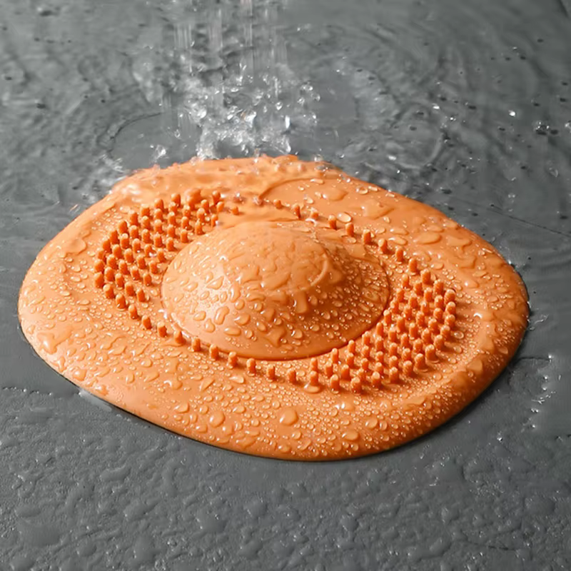 Bouchon attrape-cheveux pour salle de bain, 2 pièces, couvercle de vidange de sol de douche, filtre 
