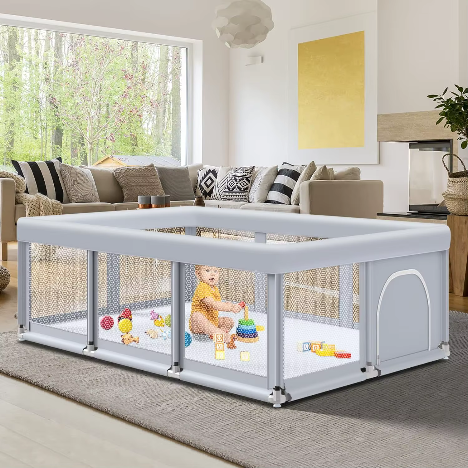 Grand parc de jeu, enclos de jeu pour bébés, parcs de jeu pour usage intérieur et extérieur, parc de