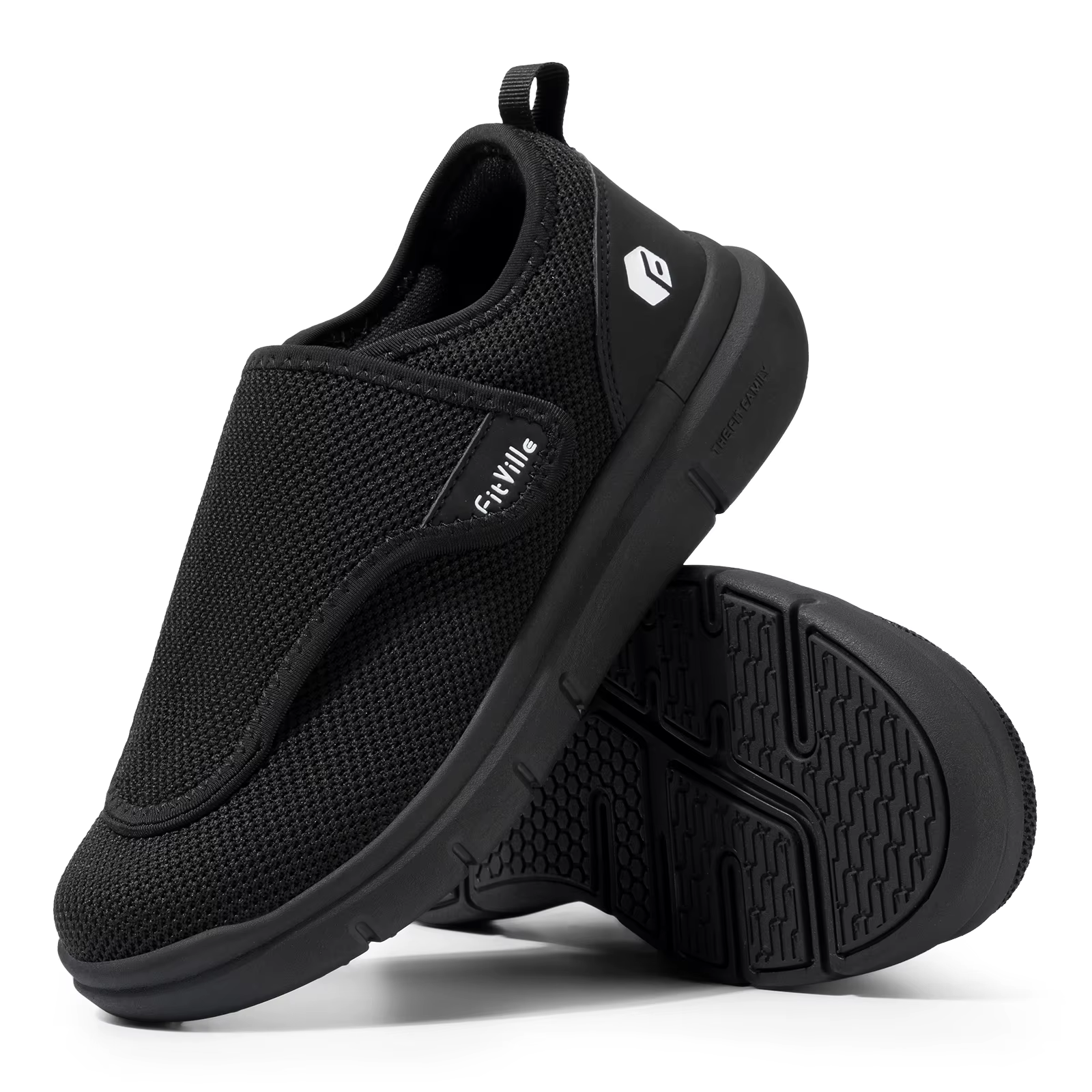 FitVille chaussures pour diabétiques Extra larges pour hommes pour personnes âgées pieds orthopédiqu