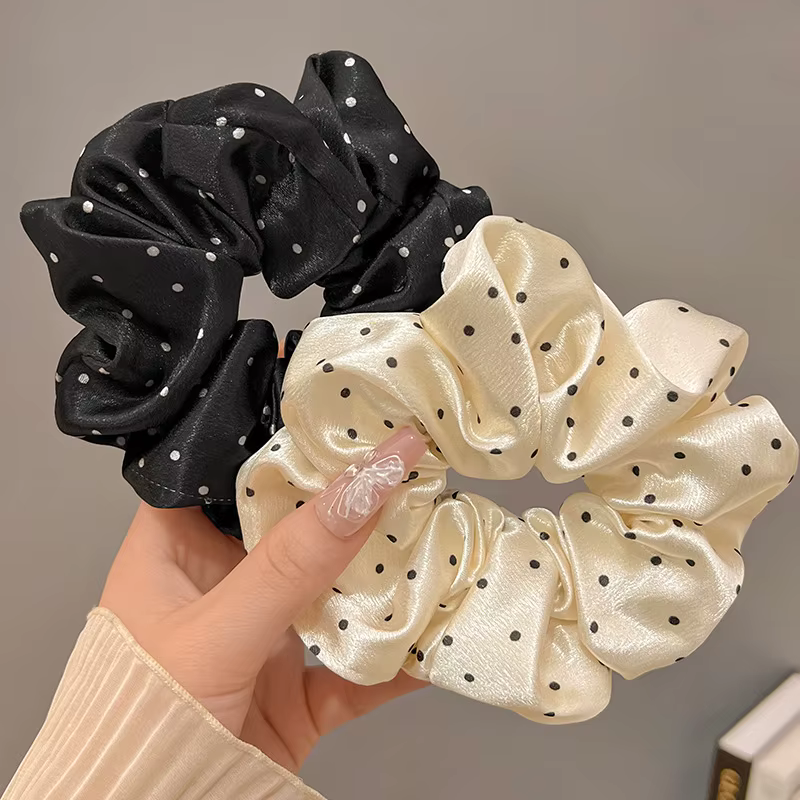 Chouchous à pois tendance, grands élastiques à cheveux, élastiques à cheveux Maruko, élastiques à ch