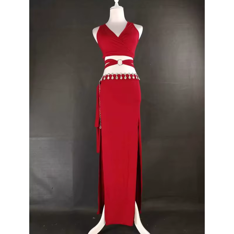 Costume de danse du ventre personnalisé, super sexy, coupe cintrée, respirant, bien conçu, ensemble