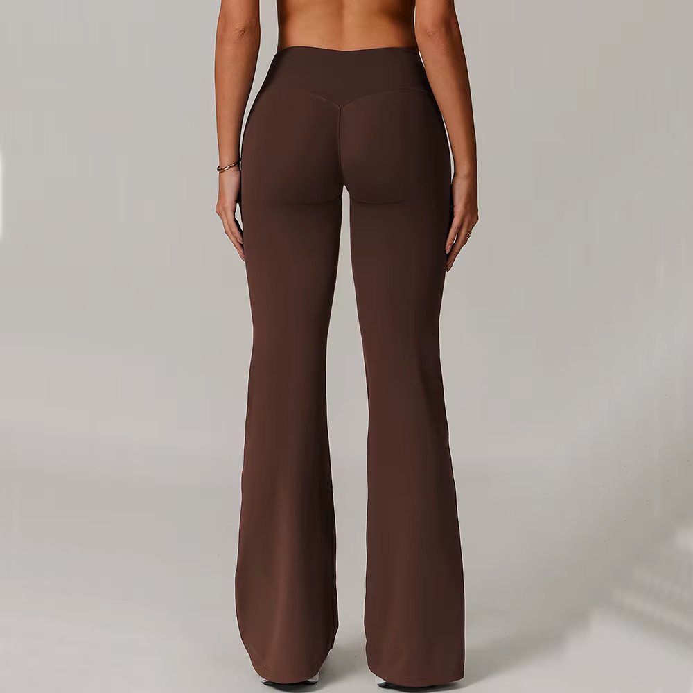 Leggings évasés taille haute pour femme, élastiques, effet push-up, pour fitness, yoga et entraîneme