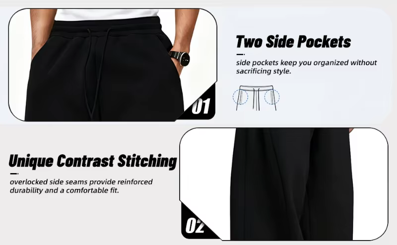Pantalon de survêtement décontracté avec cordon de serrage, jogging chiné, pantalon de salon décontr