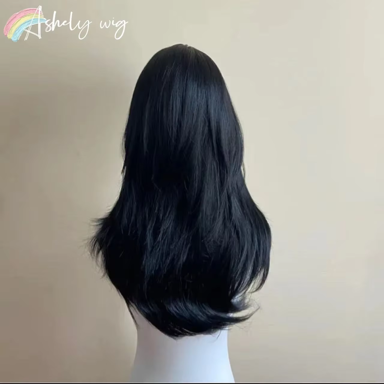 Ashely perruque noire femme bandeau corps ondulé Rose cheveux Net modèles en frange française haute