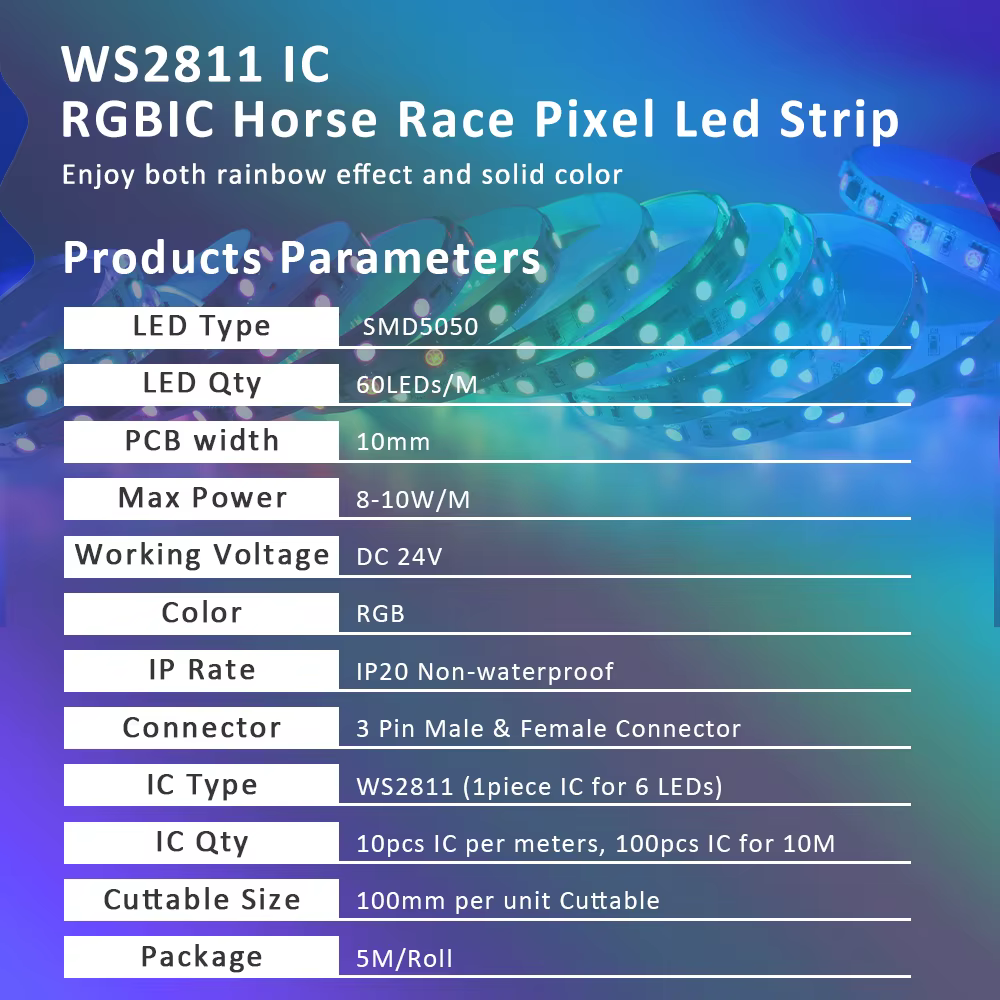 WS2811 RGBIC LED Pixel bandes lumineuses 24V 5M 10M 15M 20M Wifi intelligent Alexa commande vocale a