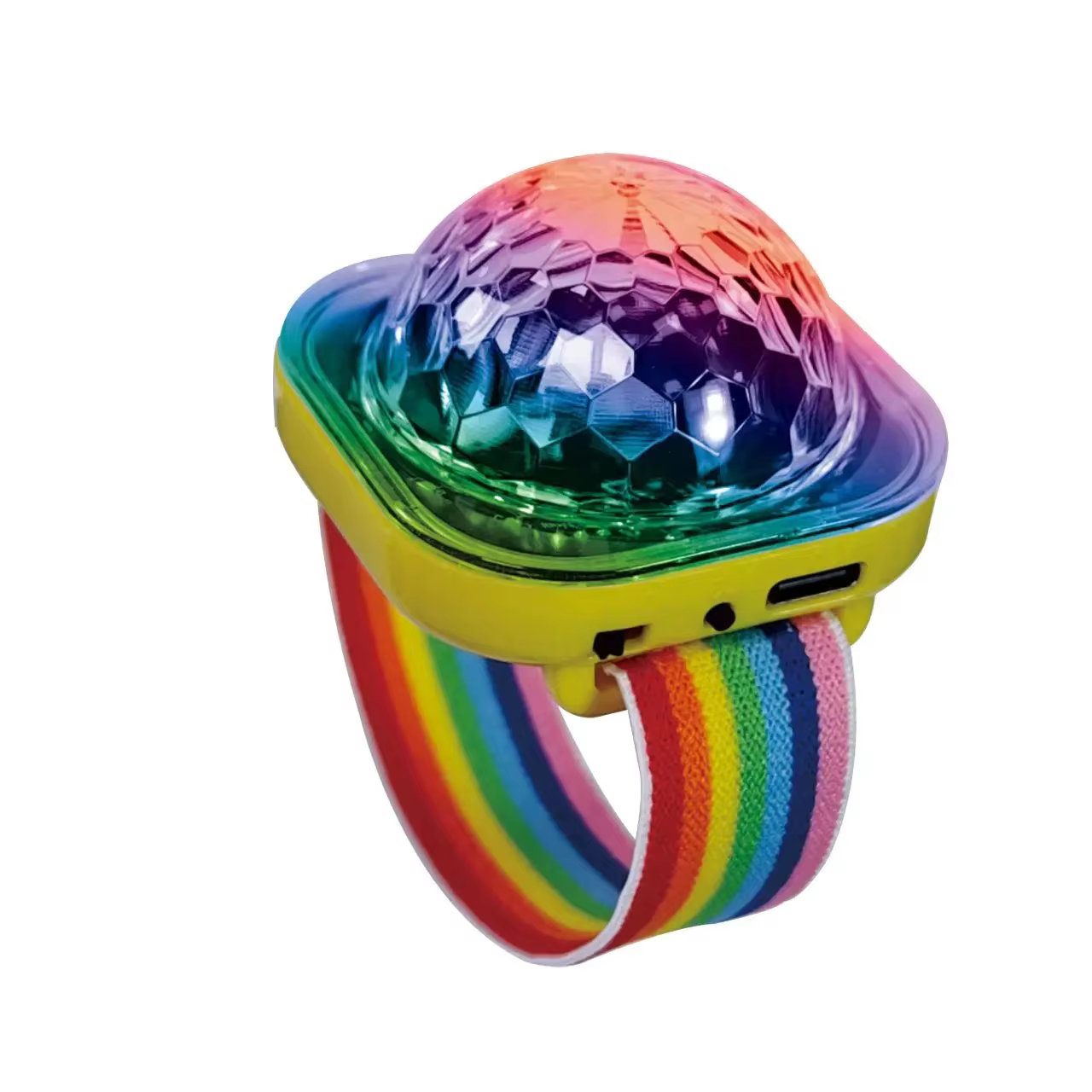 Veilleuse LED Portable de noël, lumières de scène Disco, montre à ventouse Portable, contrôle du son