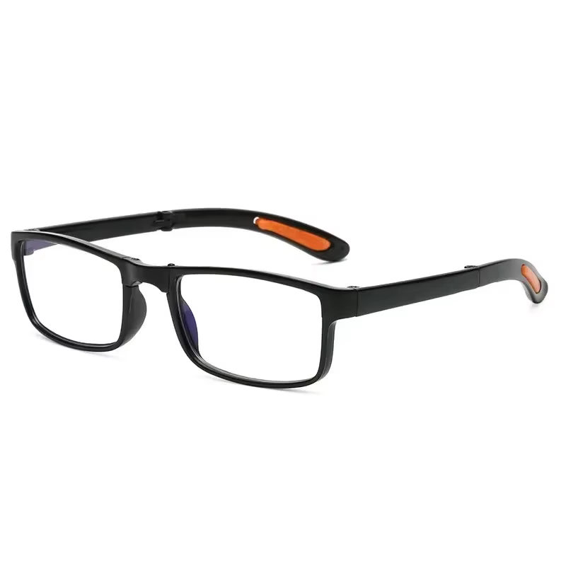 Lunettes de lecture pliantes avec étui, Anti-lumière bleue, presbytie rétro unisexe, lunettes de poc