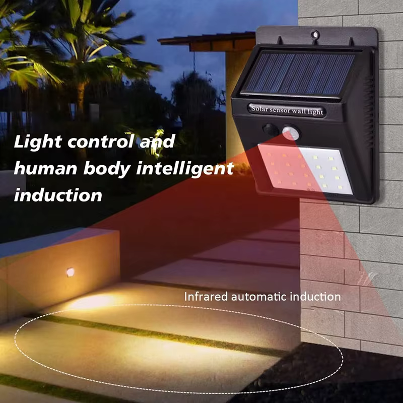 Offre spéciale 20 ~ 30 LED lumière solaire capteur sans fil étanche lampe murale solaire mouvement e