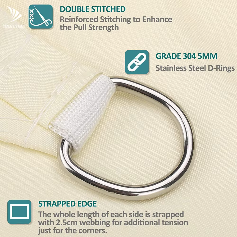 Pare-soleil triangulaire multi-taille imperméable, protection solaire pour jardin extérieur, fête, a