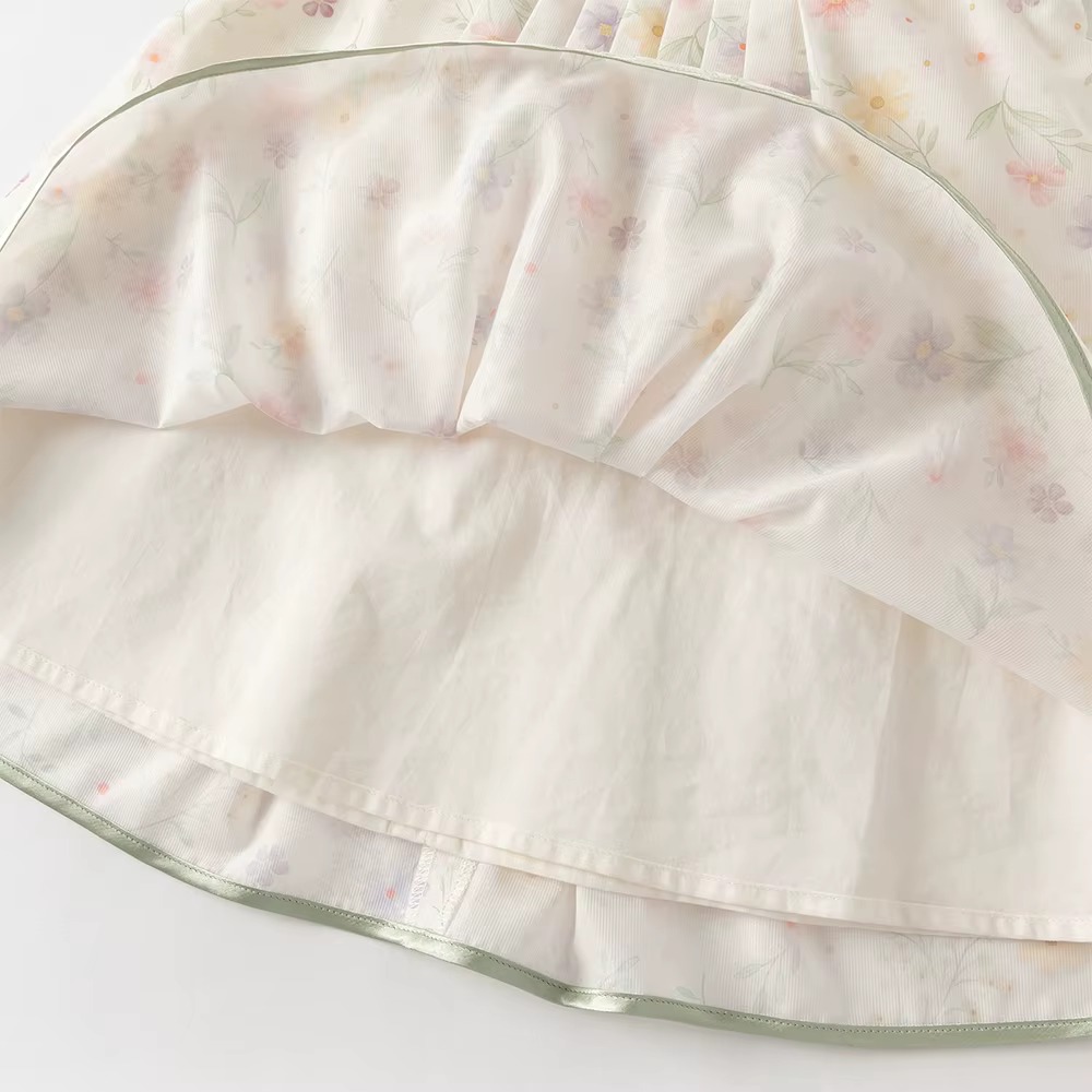 Robe de princesse d'été pour enfants Dave Bella, robe à fleurs à manches courtes pour filles, style 