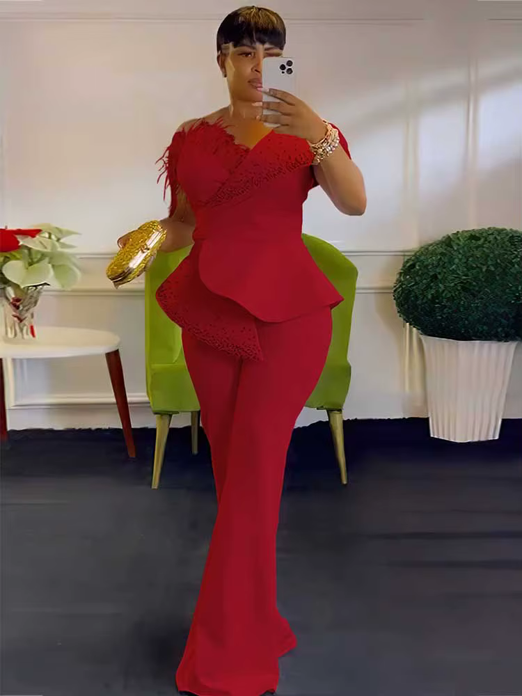 Combinaison sans bretelles taille haute, col à rivets, pour soirée et fête, haut tubulaire, élégante
