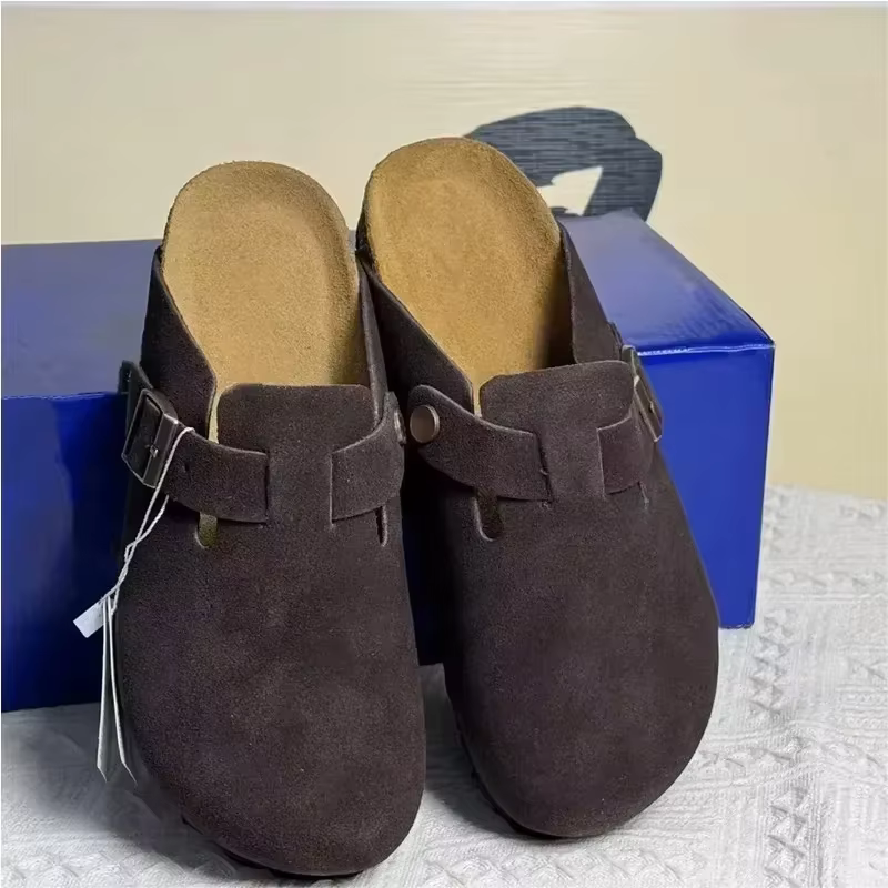 Nouvelles sandales en cuir pour hommes et femmes 2026 - Printemps Automne, style décontracté rétro,