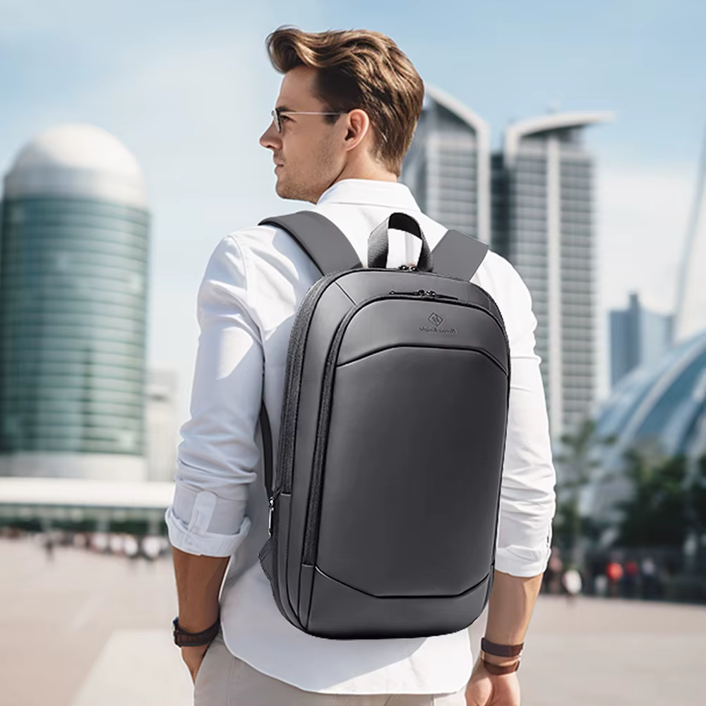 HK Business sac à dos pour hommes 17 pouces sac à dos pour ordinateur portable avec Port USB mince e