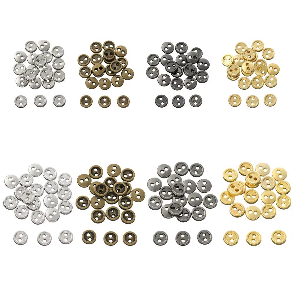 Boutons de poupée en métal, 20 pièces, pour vêtements de poupée, accessoires de couture, Mini bouton
