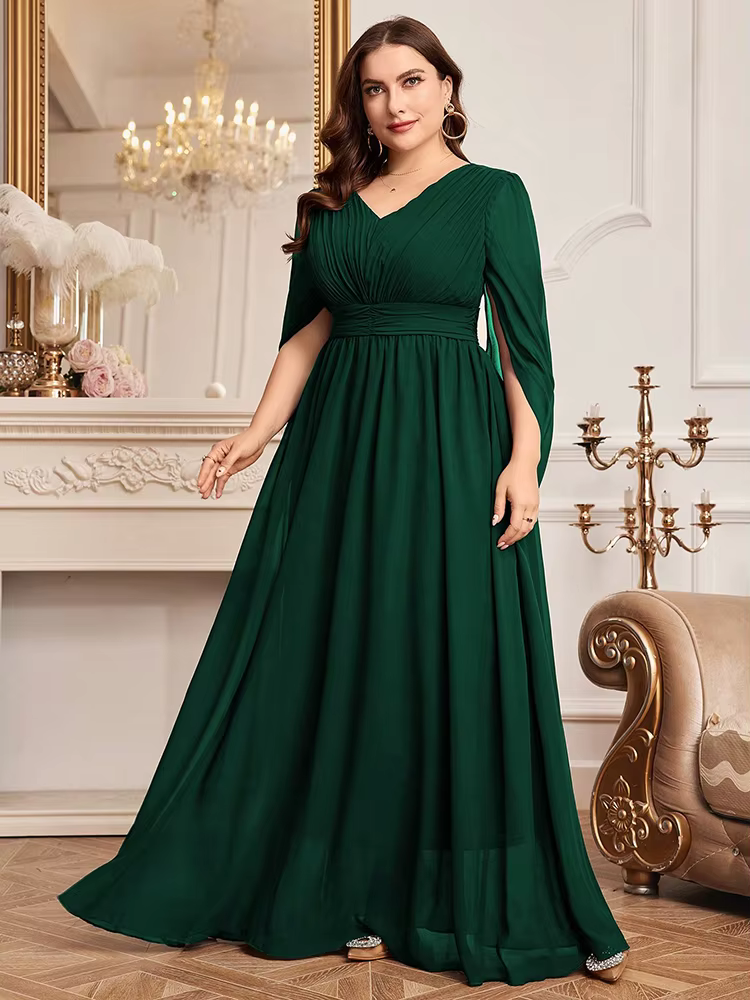TOLEEN-Robes monochromes à col en V pour femmes, ceinture ornée, luxe, élégant, soirée, Rh, fête, de