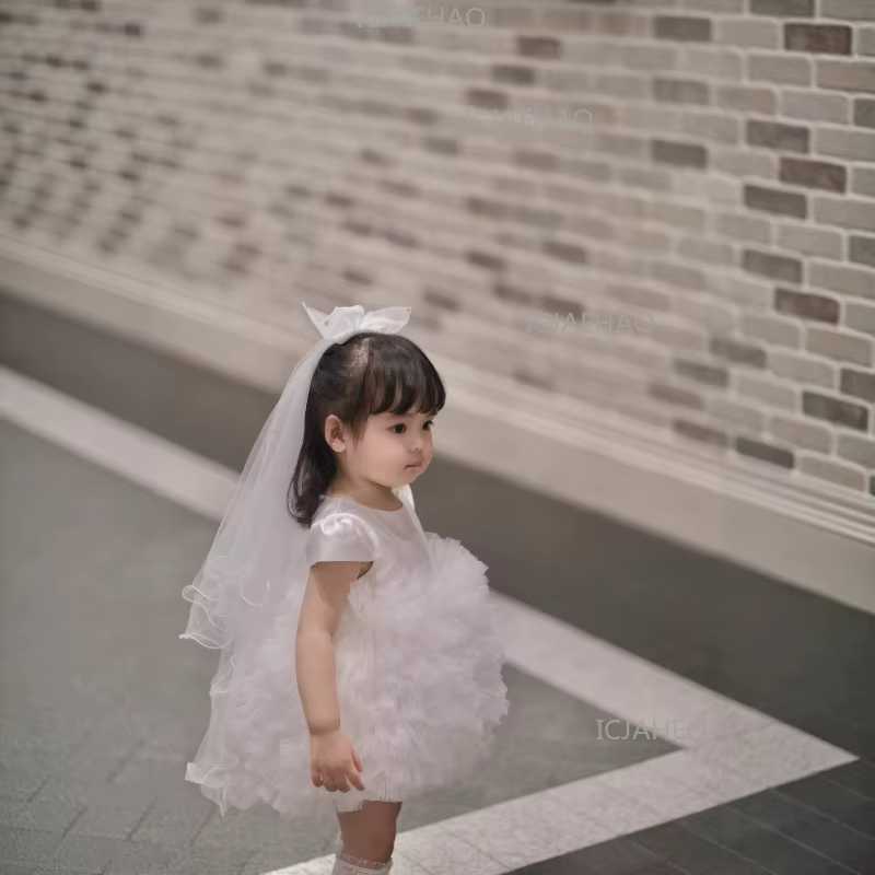 Robe de cérémonie pour enfant 2026, style tutu, pour mariage, demoiselle d'honneur, bébé fille, fête