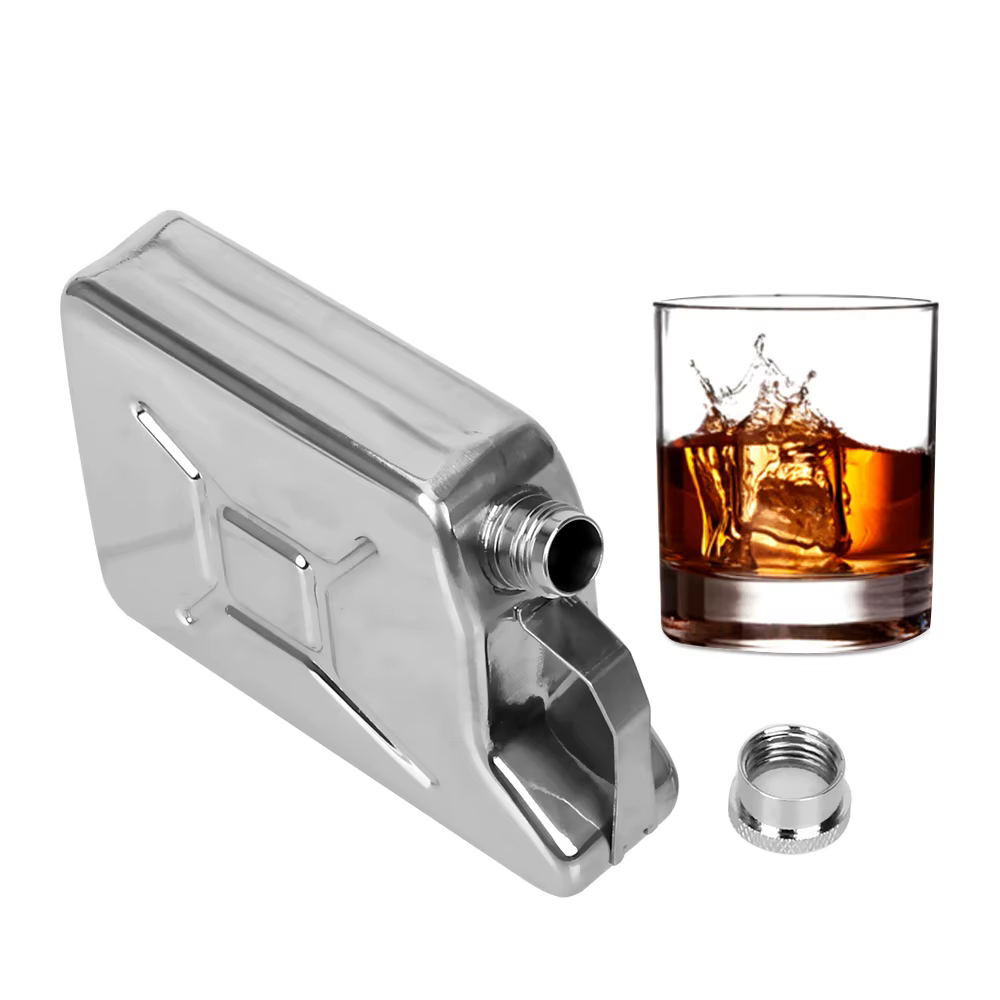 Récipient à vin à alcool, Style seau à essence, Kit de bouteilles de whisky et de Vodka portables, f