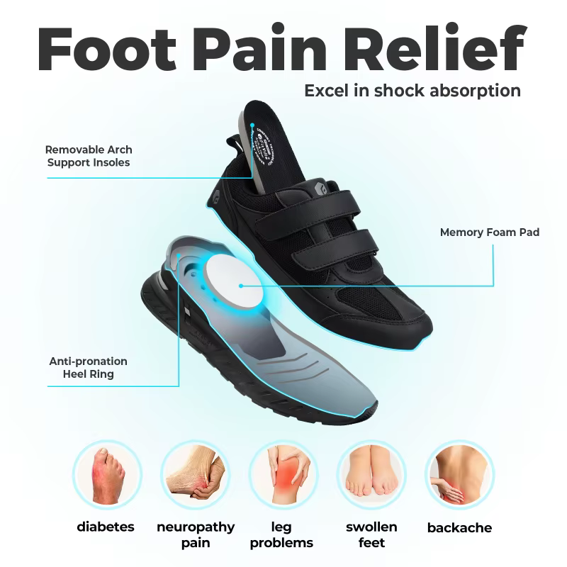 Chaussures de sport larges pour hommes, avec sangles réglables, basses, antidérapantes, légères, pou