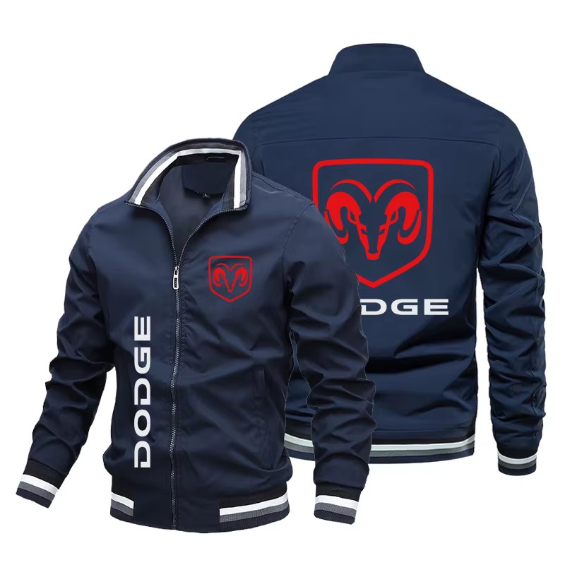 Dodge Logo Cars Summer nouvelle veste bomber décontractée pour hommes, ultra-fine, à fermeture éclai