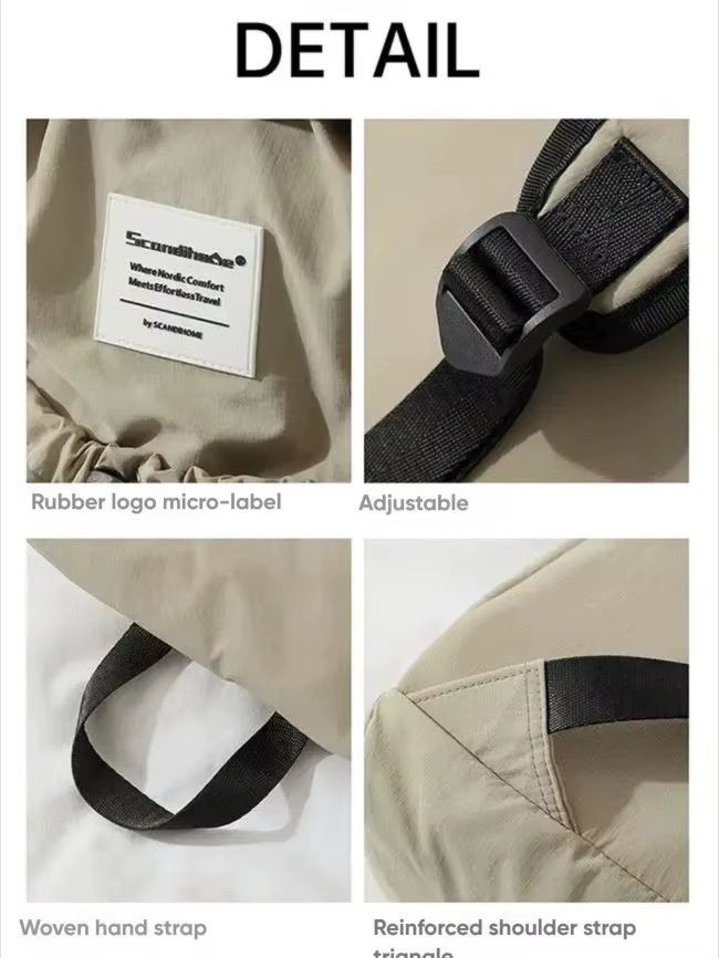 Grand sac à dos imperméable en nylon avec cordon de serrage pour hommes et femmes, compartiment pour