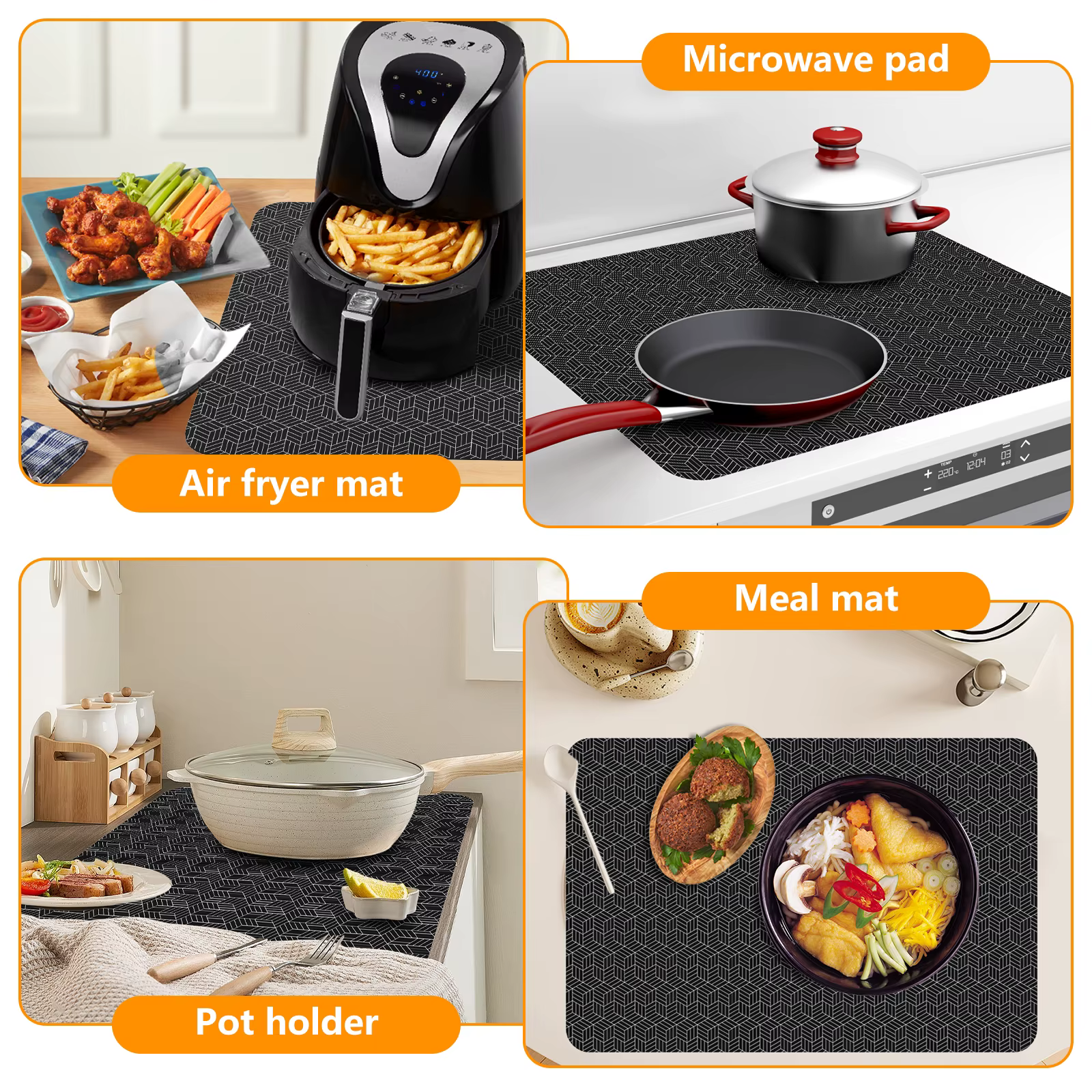 Tapis de protection pour table de cuisson à Induction, en Silicone, anti-rayures, résistant à la cha