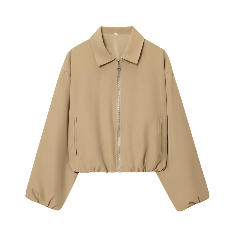 MUJER 2025 veste bombardier femme fermeture éclair bouffante vestes universitaire pour femme recadré