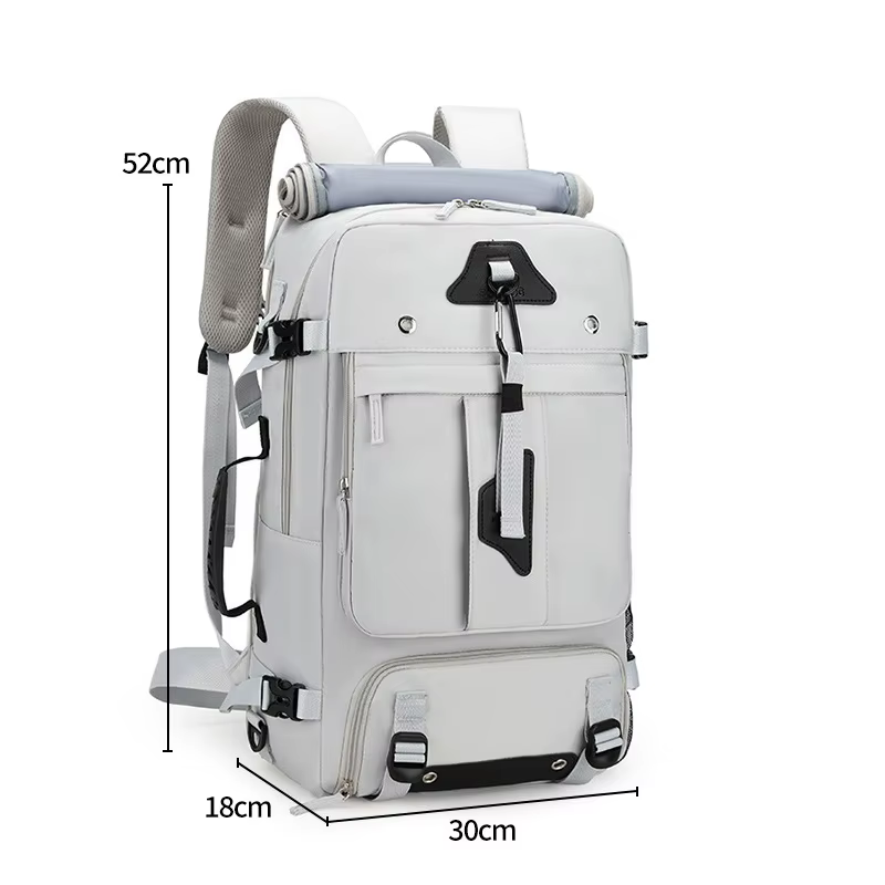Sac à dos de voyage de grande capacité 60L pour hommes, sac à dos d'embarquement de voyage extensibl