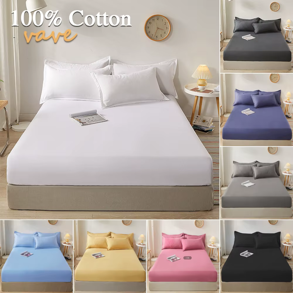 Drap-housse 100% coton avec bandes élastiques, housses de matelas réglables antidérapantes pour lit 