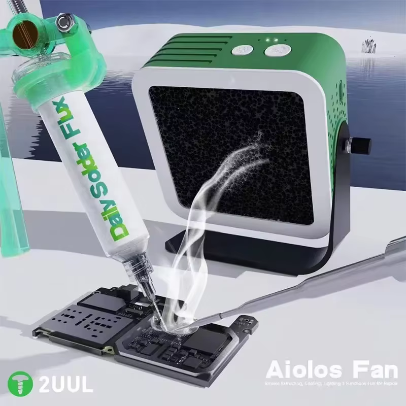 2UUL Aiolos ventilateur d'extraction de fumée avec fonction d'éclairage pour l'entretien du téléphon