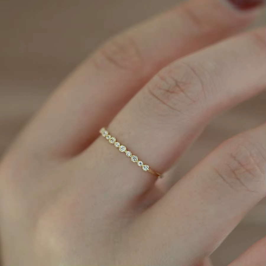 Bague géométrique en argent Sterling 925 plaqué or 14K pour femmes, Zircon scintillant, accessoire d