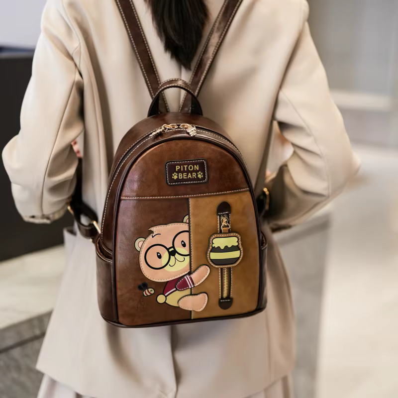 Sac à dos rétro tendance 2025, nouveau sac à bandoulière pour femmes, sac à dos d'étudiant multifonc