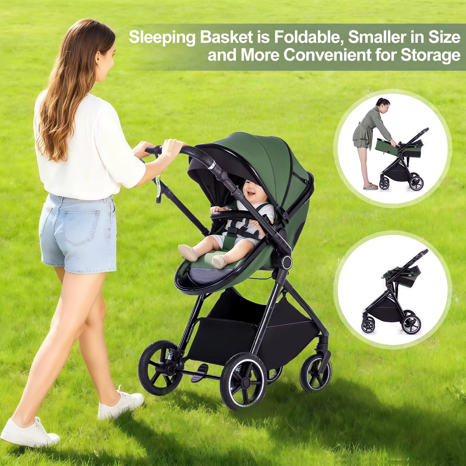 Poussette bébé 3 en 1, facile à plier, multifonctionnelle, voyage, Portable, siège de sécurité, norm
