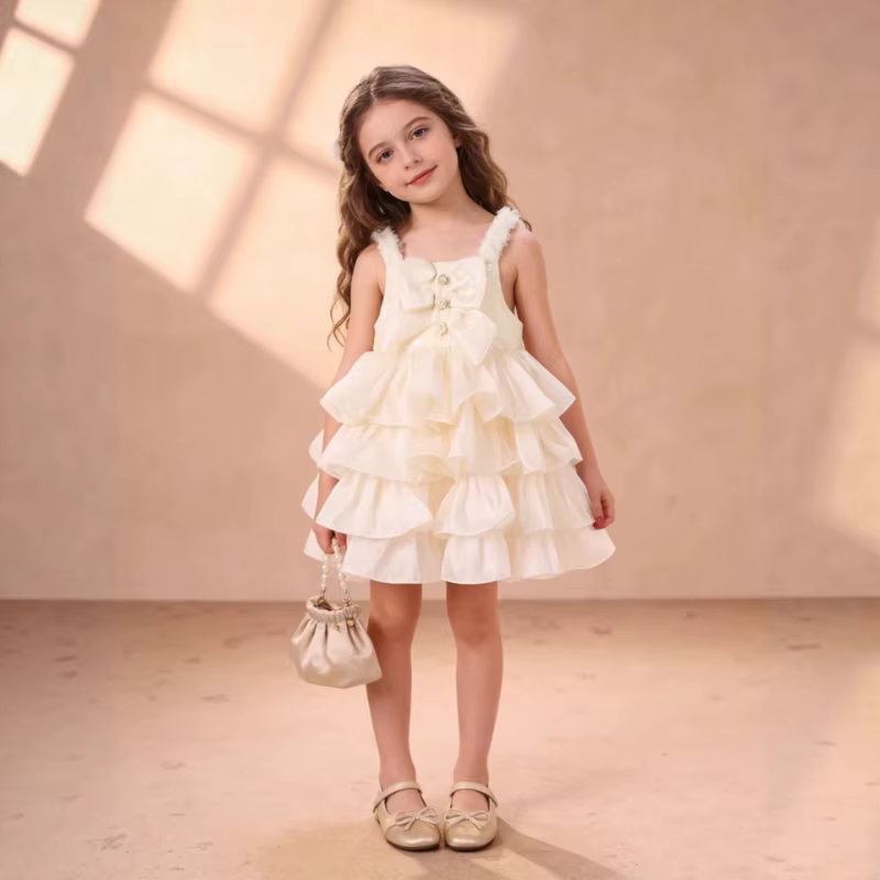 Robe de Princesse Bébé 2026, Robe sans Manches pour Enfants Filles, Costume d'Été, Nouvelle Jupe Tut