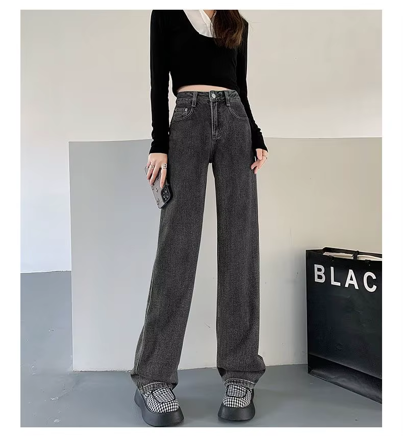 Nouveaux Styles d'automne et d'hiver adaptés à toutes les saisons, jean basique pour femmes, taille