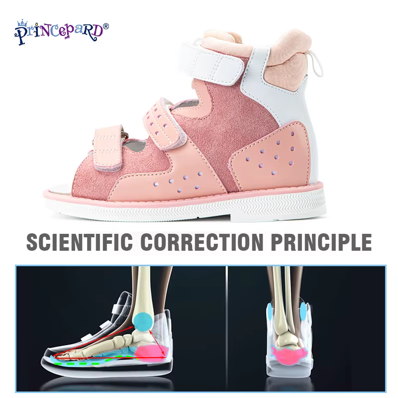 Princepard Chaussures orthopédiques d'été pour tout-petits garçons et filles, soutien de la voûte pl
