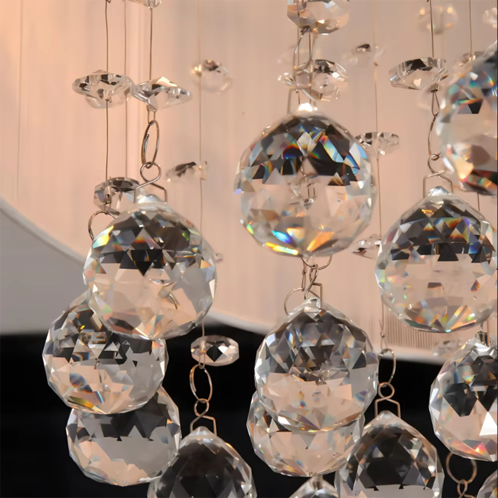 Boule de lustre en cristal K9 rouge/rose/noir/ambre, 15/20/30/40mm, pour suspendre des pendentifs de