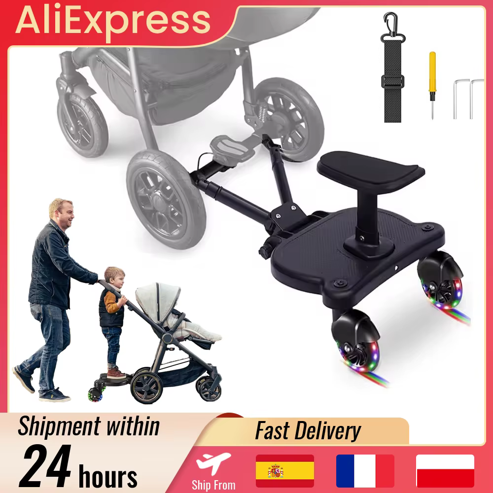 Adaptateur universel pour marchepied de poussette avec siège, pour deuxième enfant, poussette double