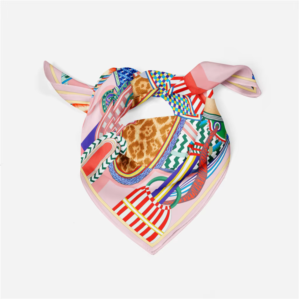 53cm Design magnifique selle marque carré écharpe femme nouvelle Foulard en soie femmes Bandana luxe