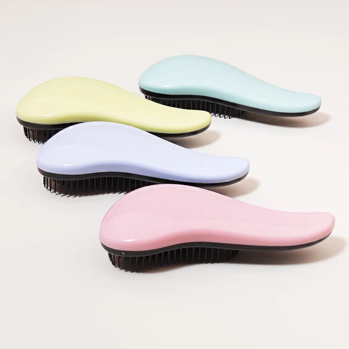 Brosse de massage antistatique, douche enroulée, brosse de massage, cheveux mouillés, brosse bouclée