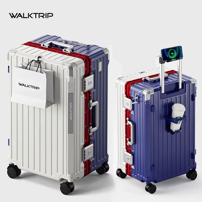 Valise à roulettes grande capacité, coque rigide en PC épais avec cadre en aluminium, serrure TSA, 2