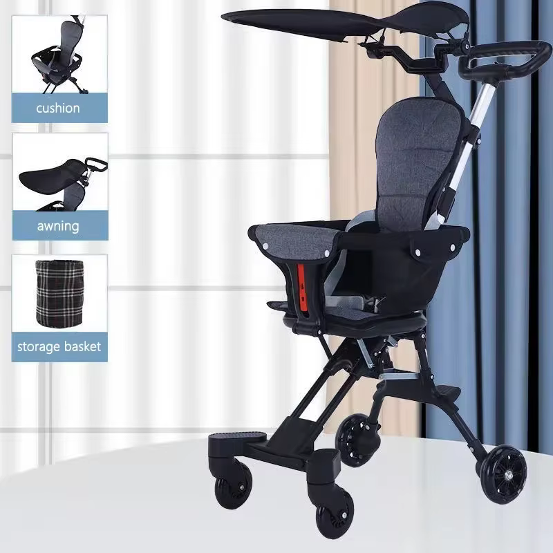 IMBABY – poussette pour bébé, siège bidirectionnel Portable et pliable, adapté à toutes les saisons,