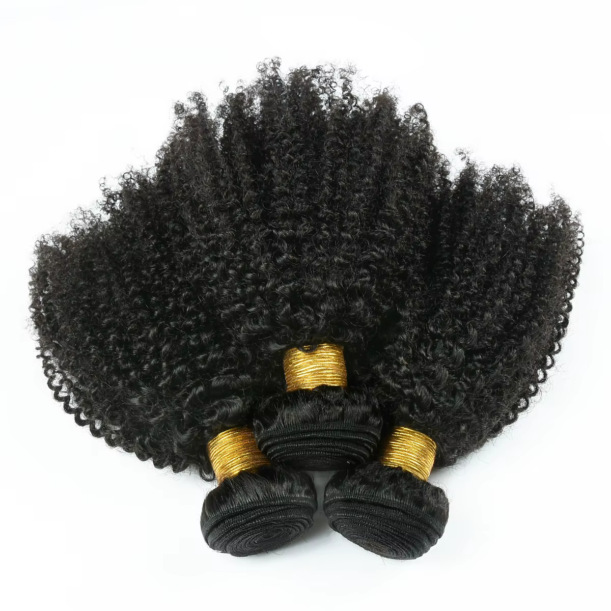 1/3 Afro crépus bouclés paquets brésiliens Afro crépus cheveux humains paquets traiter 8-28 "Extensi