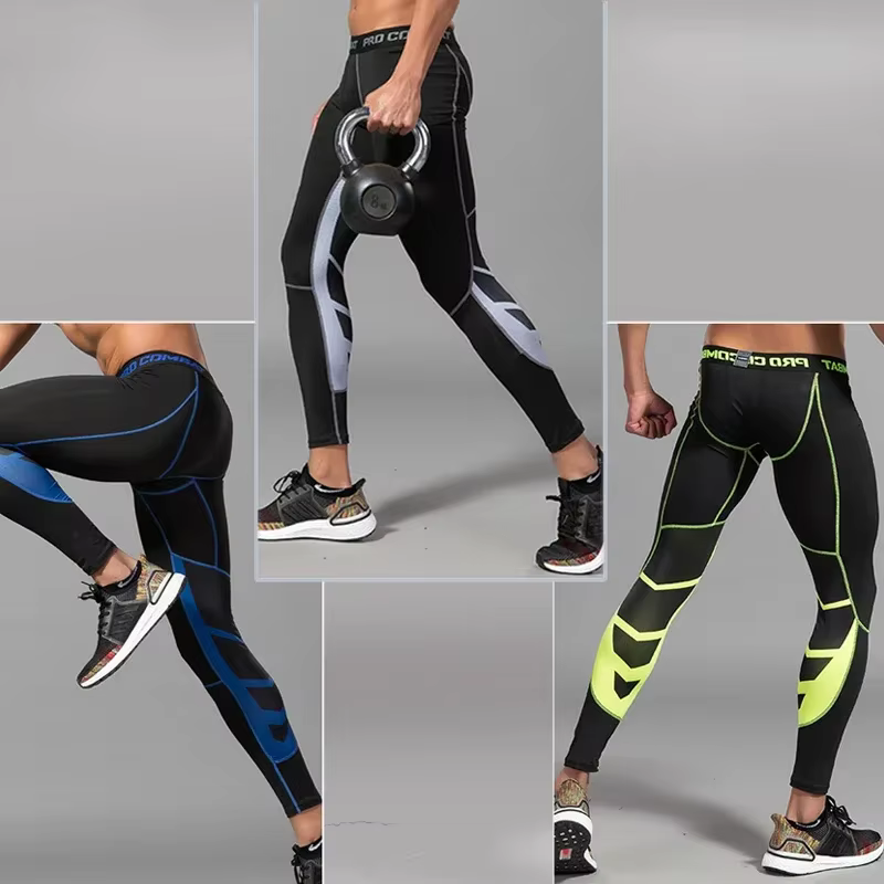 JjRash Guard-Leggings de compression en lyJean-pour hommes, pantalons de sport, collants de fitness,