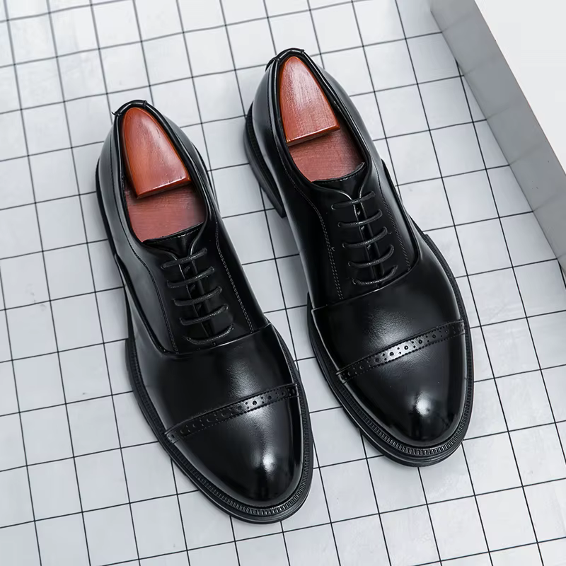 Chaussures en cuir tendance pour homme, de haute qualité, pour mariage, bureau, style brogue, chauss