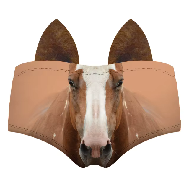 Sexy Wrap fesses culottes cheval cochon Animal avec oreilles imprimer femmes sous-vêtements Sexy dam
