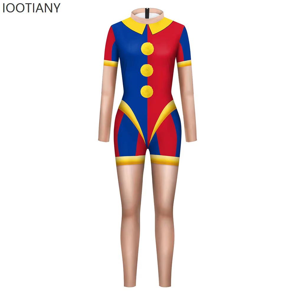IOOTIANY coloré Anime Clown robe body Halloween Clown Cosplay Costume jour des morts femmes carnaval