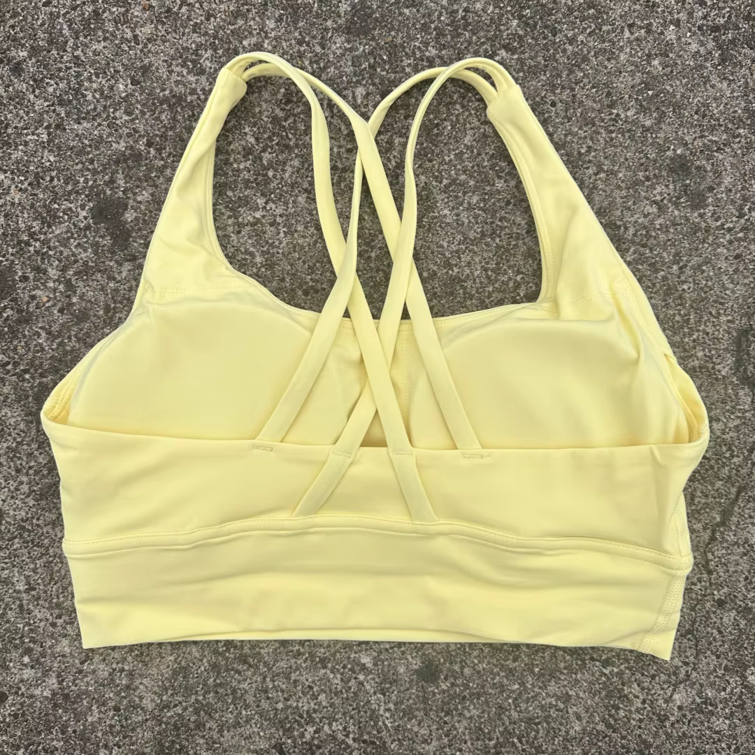 Couleur unie Fitness femmes Sport soutien-gorge gymnastique Yoga soutien-gorge athlétique croix haut