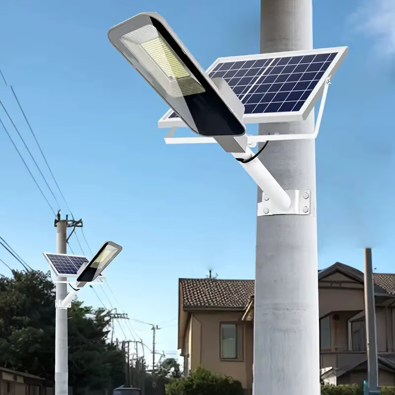 Lampe solaire puissante d'extérieur, 6000mah, étanche, automatique, du crépuscule à l'aube, pour Gar