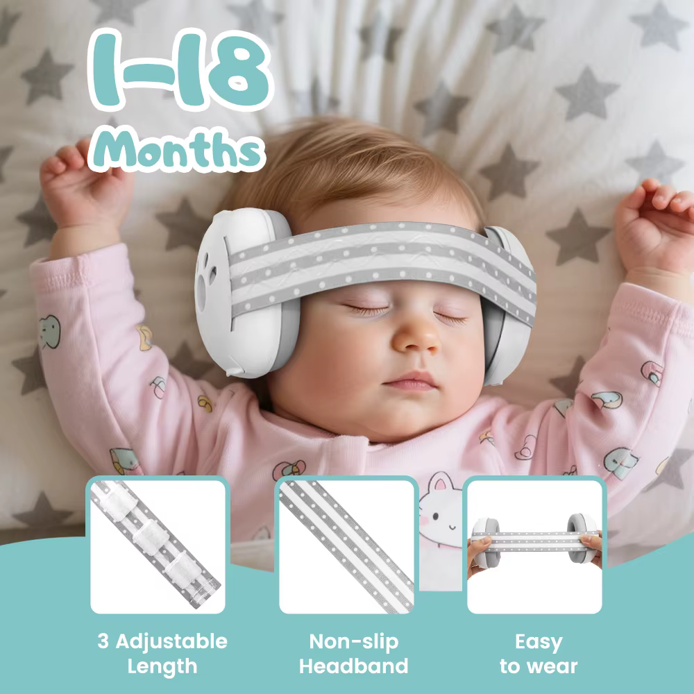 Protection auditive pour bébé, écouteurs antibruit pour bébés, Protection auditive 2 en 1, essentiel