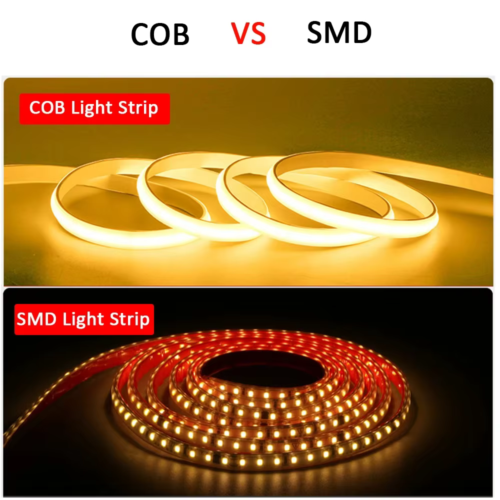 Bande LED COB étanche 220V avec interrupteur marche/arrêt, ruban Flexible pour chambre à coucher, cu